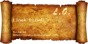 Linek Olivér névjegykártya